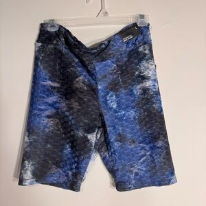 Women’s Blue/Black Tie-Dye Bike Shorts